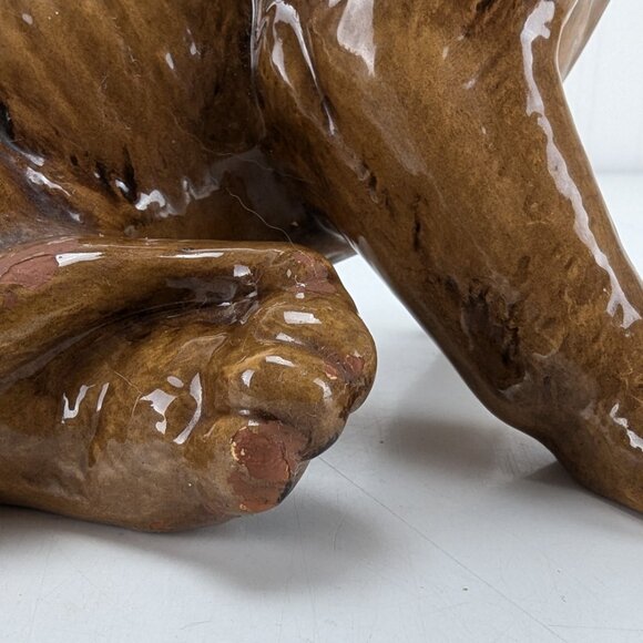 Vintage Lion Cubs Ceramic Figurines Set of 2 Brown Kathy 1981 Home Decor - Picture 12 of 14